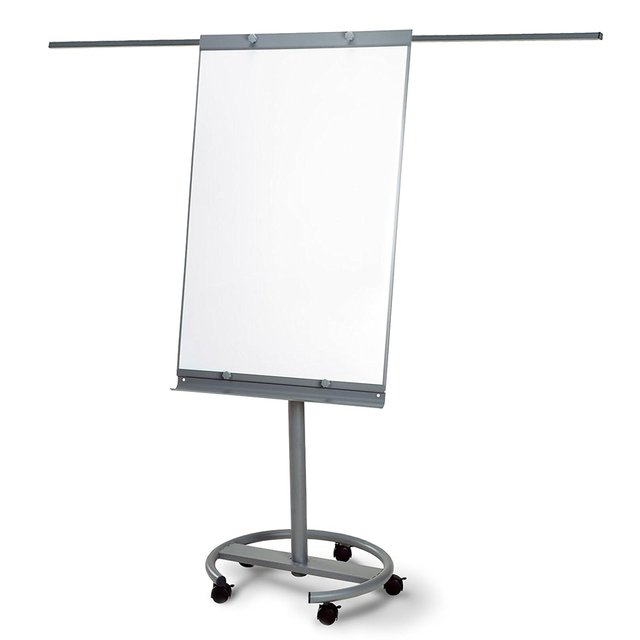 Mobile Magnetic Tempered Glass Flip Chart Height Adjustable Dry Erase Whiteboard with Stand 70x100cm up to 180cm