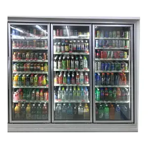 高品質冷凍庫工場ガソリンスタンドコンビニエンスストアビール/飲料/ドリンクディスプレイウォークインクーラールームガラスドア