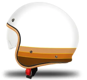 קסדת פנים פתוחה עם חזיורים בודדים עבור אופנוע אייק 3/4 קסדה פנים מלאה