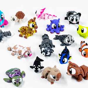 Modèles d'animaux imprimés en 3D Gzyuyou 2026, figurines articulées mignonnes, jouets pour enfants, décorations de bureau pour la famille - Product Image 1