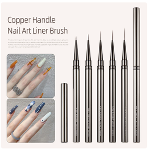 5 pièces Nail Art Liner brosses peint à la <span class=keywords><strong>main</strong></span> brosse acrylique UV Gel couleurs peintures constructeur <span class=keywords><strong>dessin</strong></span> stylo bricolage <span class=keywords><strong>manucure</strong></span> conception accessoires - Product Image 2