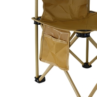 Chaise de camping pliable en alliage d'aluminium léger, fabrication OEM, avec poche latérale en tissu Oxford, siège de pêche extérieur