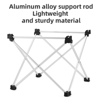 Table pliante légère en aluminium Qunature, mobilier d'extérieur portable pour la randonnée et le camping avec design Oxford réglable