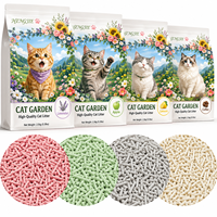OEM ODM Litière pour chat de haute qualité Cat Garden 2,5 kg 5,5 lb 4 parfums Lavande Pomme Citron Café Tofu à base de plantes Vente en gros