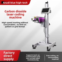 Imprimante à jet d'encre volante de 20 W pour ligne de production, imprimante d'étiquettes automatique à grande vitesse pour la date d'expiration, le code de lot, les sacs en plastique, les câbles
