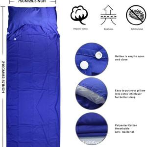Saco de dormir rectangular Woqi de 75x210cm, azul, transpirable, ligero y portátil para adultos, para camping y viajes. - Product Image 1