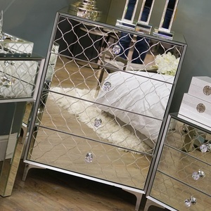 Coolbang Wholesale Venetian Glass <strong>Mirror</strong> <strong>Bedside</strong> Table <strong>Cabinet</strong> - Product Image 3
