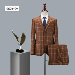 Diseñador Slim Fit Blue Plaid Hombres <span class=keywords><strong>Terno</strong></span> Masculino Single Breasted 3 PCS Blazer Pantalón <span class=keywords><strong>Chaleco</strong></span> Boda Tallas grandes Transpirable Plano - Product Image 3