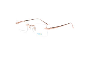 Superovoオリジナルブランド18Kチタン長方形光学ガラスグレーゴールドリムレス軽量ソリッドプリントおしゃれ着用 - Product Image 4