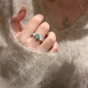 Exquisitos Anillos de Diamantes Ovalados Azules de Moda, Elegantes Anillos Ajustables con Micro Pavé de Circonita Cúbica para Mujeres y Niñas, Regalos - Product Image 3