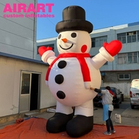 Bonhomme de neige gonflable géant de 3,5 m avec éclairage LED, décoration de Noël pour événements extérieurs, affichage dans les centres commerciaux