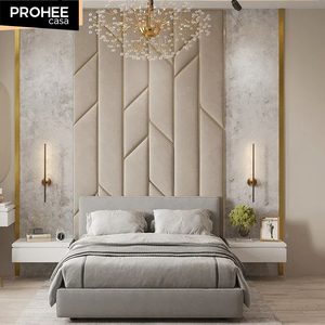Bedroom Decorative <strong>Upholstered</strong> Velvet Fabric Headboards <strong>Wall</strong> <strong>Panels</strong> - Product Image 4