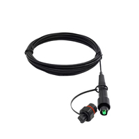 Kabel FTTH Outdoor Terbaru untuk Konektor Tahan Air HW Pre-Connectorized 5.0 Bulat 2*3 2*5mm Kabel Drop Mini SC APC 1F 2F