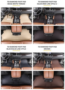 Accesorios de coche de lujo de doble capa de cuero personalizar fábrica al por mayor 7D alfombrillas de coche para <span class=keywords><strong>DODGE</strong></span> DURANGO - Product Image 6