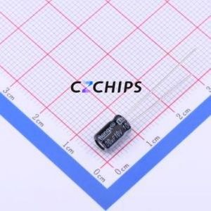 Condensateur électrolytique en aluminium à montage traversant KS107M010D07RR0VH2FP0, montage traversant, D5xL7mm 100uF 20% 10V 50mA-120Hz - Product Image 1