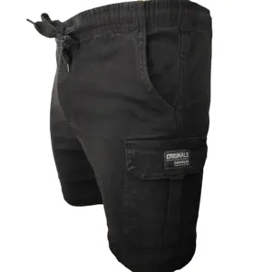 Consegna rapida 100% pantaloncini Cargo da uomo in cotone a colori casuali pantaloncini estivi Multi-tasca Casual per ragazzi con Multi-Bag