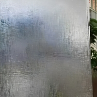 Verre texturé transparent fusionné à chaud, verre à motifs gaufré pour la division d'espaces intérieurs, verre de cloisonnement