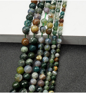 Naturel à facettes indien agate perles collier percé perles d'agate - Product Image 3