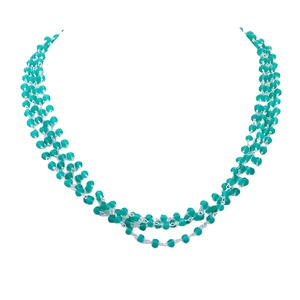 Collar de cuentas de Calcedonia azul natural para mujer, joyería hecha a mano, cuentas de piedra natural de Plata de Ley 925, collar de Calcedonia - Product Image 1