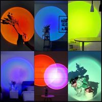 Mini lampe de table USB RGB, lampe coucher de soleil USB, projecteur LED néon, éclairage d'ambiance mural pour photographie, décoration, cadeau