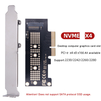 Carte adaptateur M.2 NVMe M-Key vers PCI-e 3.0 SSD PCIe X4 X1 X16 X8 pour adaptateur SSD de bureau carte graphique PC de voiture PCI-E Sot