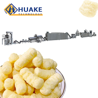 Ligne de production automatique de snacks soufflés au maïs à double extrudeuse, machine à fabriquer des snacks croustillants