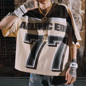 Tontons personnalisé femmes grande taille maille sport haut court séchage rapide respirant maillot Y2K rétro Streetwear T vêtements de Football américain - Product Image 1