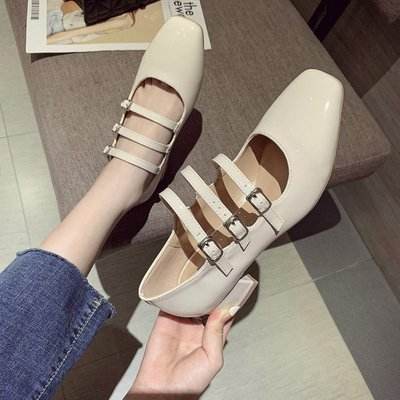 Zapatos de Vestir de Charol para Mujer Talla Grande 42, Zapatos de Tacón  Medio con Tres Hebillas para Novia, Zapatos de Tacón para Mujer