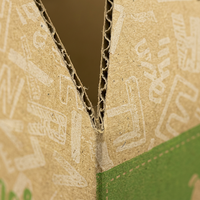 Individuell Bedruckte Wellpappe-Box für Obstverpackungen Faltbare Kraftpapier-Geschenkbox mit Integriertem Griff