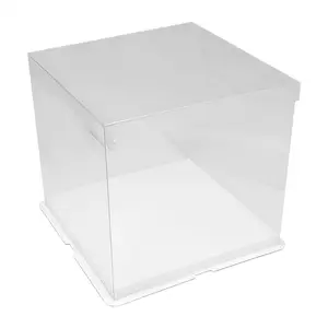 Wholesale Oem High Quality Double Layer Transparent Birthday Cake Box