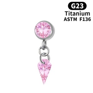Gioielli Ruiqian grazioso accessorio per anello con labbra rosa G23 in lega di titanio e zircone parti pendenti gioielli Piercing alla moda - Product Image 3