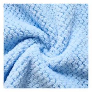 Tessuto di flanella in tessuto jacquard di velluto lavorato a maglia 100% poliestere personalizzato tessile moda per ometextile