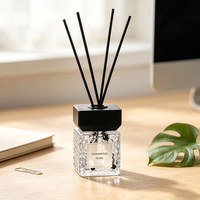 Diffuseur de parfum personnalisé vintage sur mesure 50ml 90ml 200ml en verre carré sculpté réutilisable
