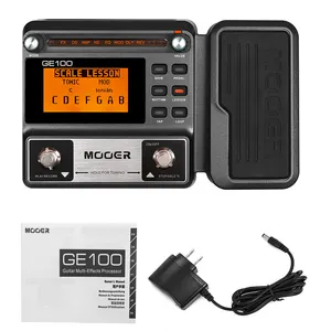 Mooer ge100 pedal de distorção multifuncional, pedal de máquina de gravação de loop analógico e de guitarra elétrica, pedal integrado