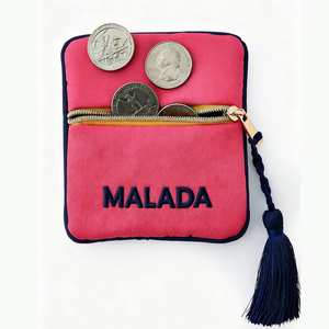 Özel Logo Oxford kumaş kilitli zar çanta pembe donanma mor küçük püskül Mahjong sikke ve zar kılıfı - Product Image 5