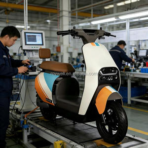 Scooter électrique haute performance pour adultes, 2 places, 600W, batterie LiMn2O4 60V24Ah, cyclomoteur électrique - Product Image 3