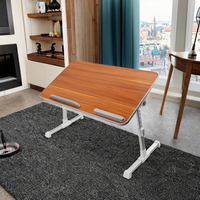 Table d'appoint pliable Great Roc en MDF pour ordinateur portable – Idéale pour le travail, les études et les petits-déjeuners au lit