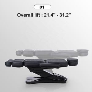 En tienda negro 3 motores Spa salón tratamiento eléctrico masaje Mesa esteticista belleza Facial cama cosmético sofá silla para la venta - Product Image 4