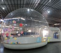 Dôme gonflable transparent en PVC de 5 m avec plateforme de saut, tente gonflable, maison à bulles pour enfants