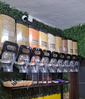 ECOBOX Boîte à gravité de qualité alimentaire Distributeur mural d'aliments en vrac pour céréales en plastique avec riz sucré