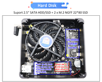 Eglobal-Ordenador de sobremesa de 10. ª generación, Intel Core, 8 núcleos, 6GB, D4, LAN dual, 1DP, 1HD, mini PC con ventilador Win10, para juegos, mini PC con bloqueo