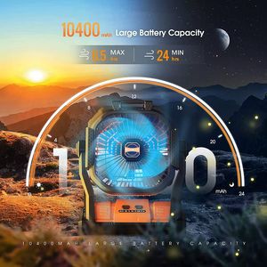 Nhà Máy Cổ Phiếu Di Động Có Thể Sạc Lại Cắm Trại LED USB <span class=keywords><strong>Fan</strong></span> Ánh Sáng 8000MAh Pin Cho Xe Ngoài Trời Điện USB Pin <span class=keywords><strong>Fan</strong></span> Cho Lều - Product Image 4