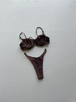 Bikini à cordon de serrage double couche avec perles décoratives de haute qualité, Nouveauté 2026