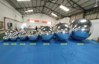 Ballon miroir géant gonflable personnalisé en PVC brillant, tissu Oxford, imperméable, résistant aux intempéries et au soleil