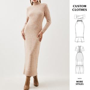 Vestido Largo Formal de Moda Primavera 2024 con Logotipo Personalizado OEM para Mujer, Vestidos Ajustados, Ropa Elegante para Mujer, Vestido Largo Informal para Mujer - Product Image 1