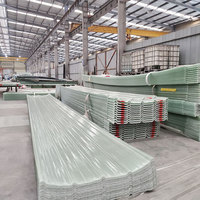 Tôle de couverture transparente en plastique renforcé de fibre de verre, panneau de toiture FRP, plaque de toiture translucide