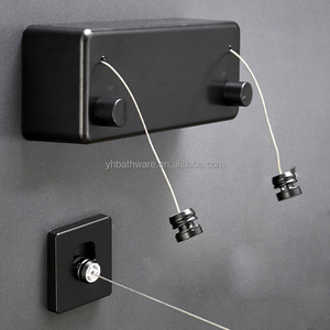 Stendibiancheria Retrattile da Parete con Doppio Filo in Acciaio Flessibile per Asciugare i Vestiti al Chiuso - Product Image 1