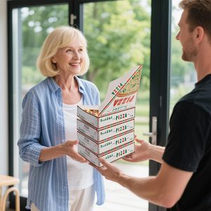 Boîtes à <span class=keywords><strong>pizza</strong></span>, barquettes à <span class=keywords><strong>pizza</strong></span> individuelles résistantes à la graisse, jetables avec impression colorée, conteneurs alimentaires triangulaires en carton - Product Image 6