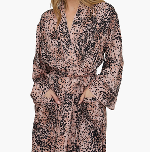 Bata de Baño Kimono Estampada para Mujer, Elegante, Larga, Holgada, Informal, Cómoda, Ropa de Dormir para Mujer, Batas, Camisones - Product Image 1