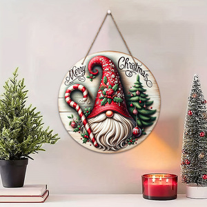 Adornos para árboles de Navidad, artículos para fiestas navideñas, decoraciones, letreros de madera para puertas, decoraciones navideñas, colgantes para puertas. - Product Image 2